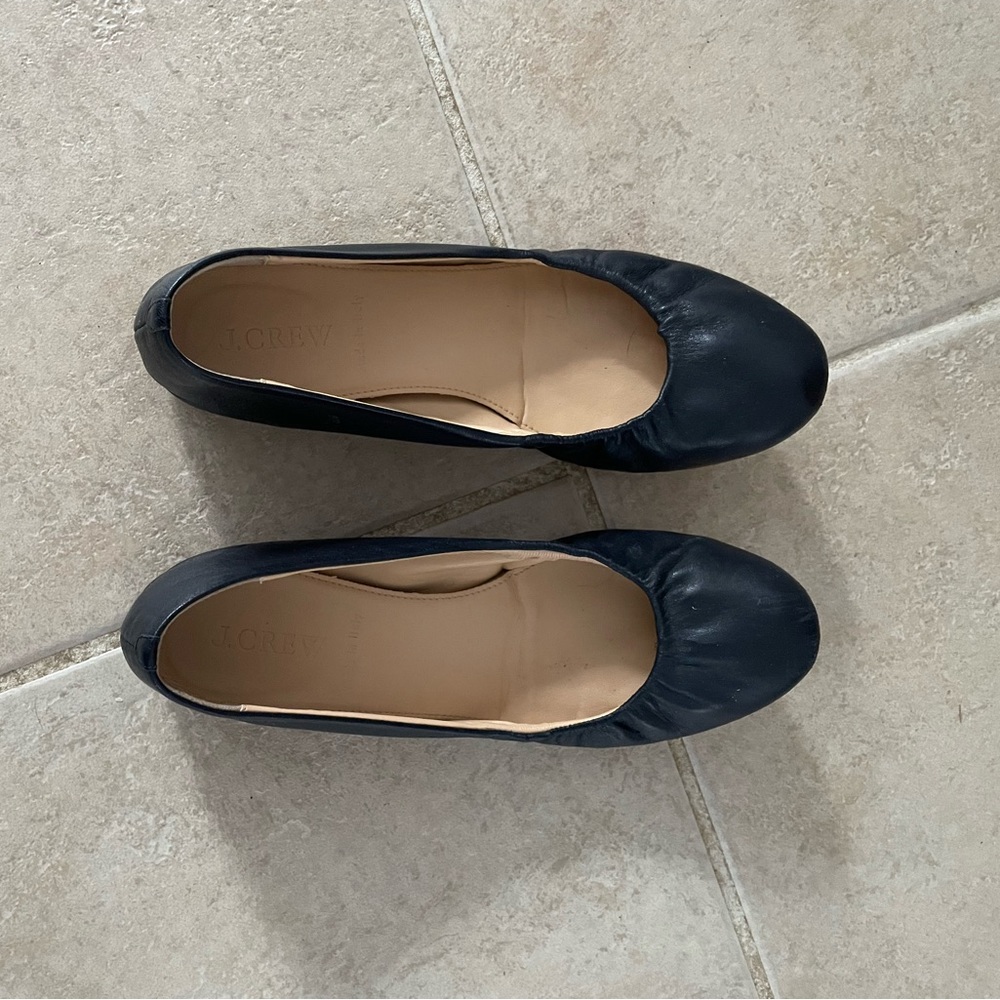 J. Crew dark navy flats size 6.5